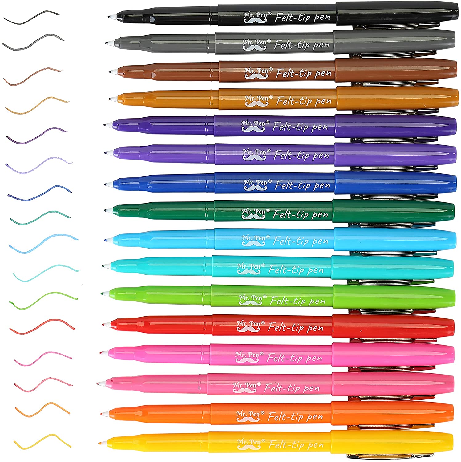Mr. Pen- Felt Tip Pens, 16 Pack - Mr. Pen Store