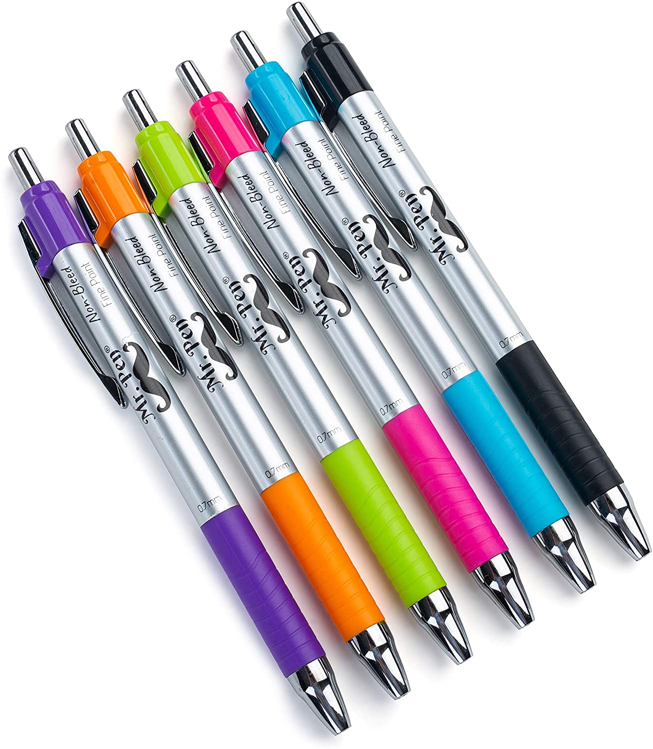 Mr. Pen No Bleed Pens, Bible Pens, Fine Tip, Assorted Color, Pack of 6 -  Mr. Pen Store