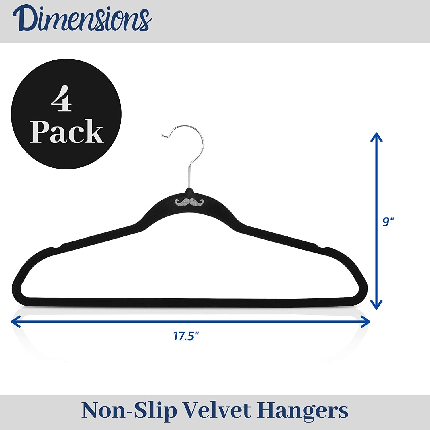 Mr. Pen- Velvet Hangers, 4 Pack, Clothes Hanger, Hangers Non-Slip