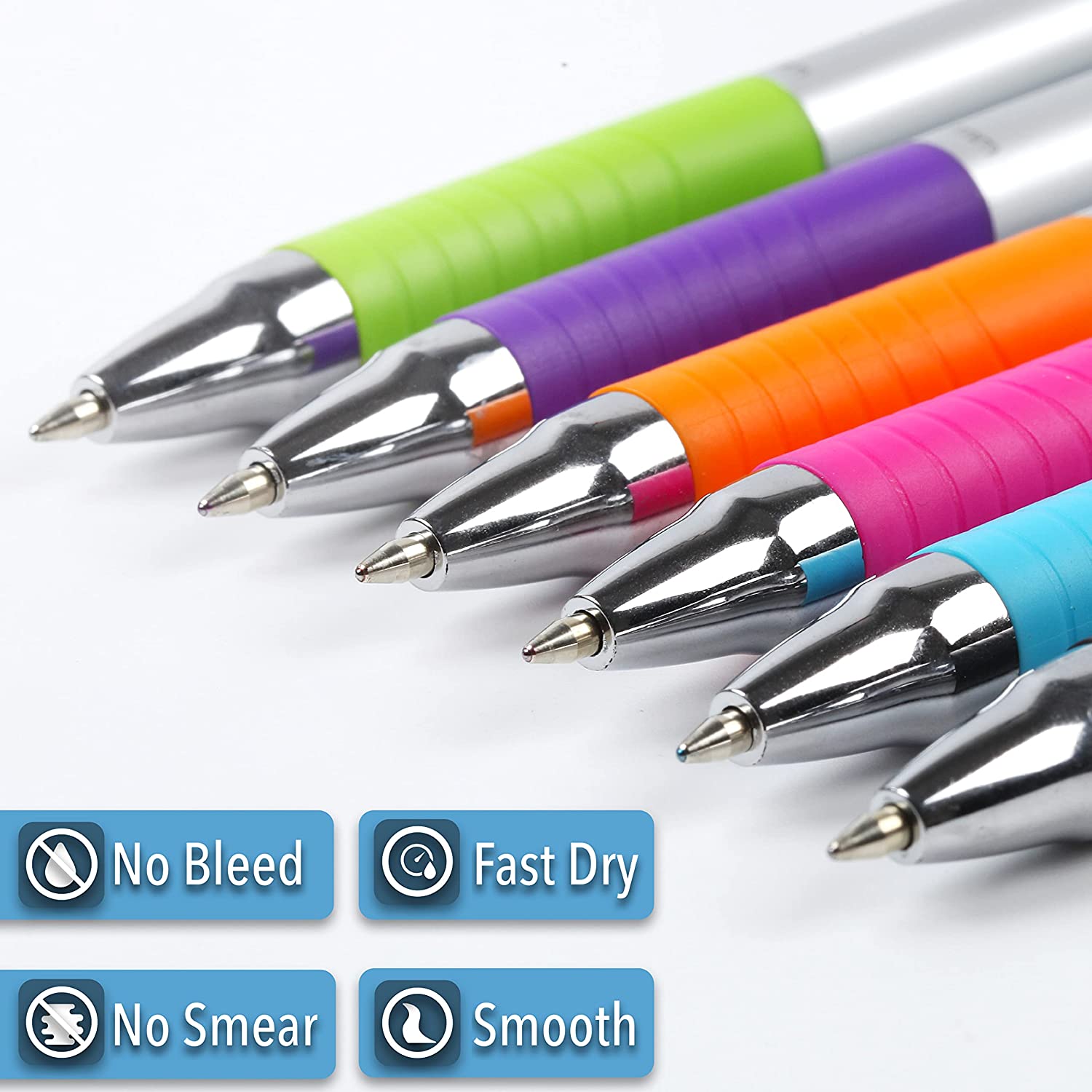 Mr. Pen No Bleed Pens, Bible Pens, Fine Tip, Assorted Color, Pack of 6