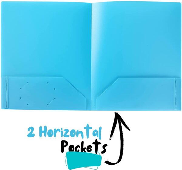 Two Horizontal Pockets for Plastic Folders