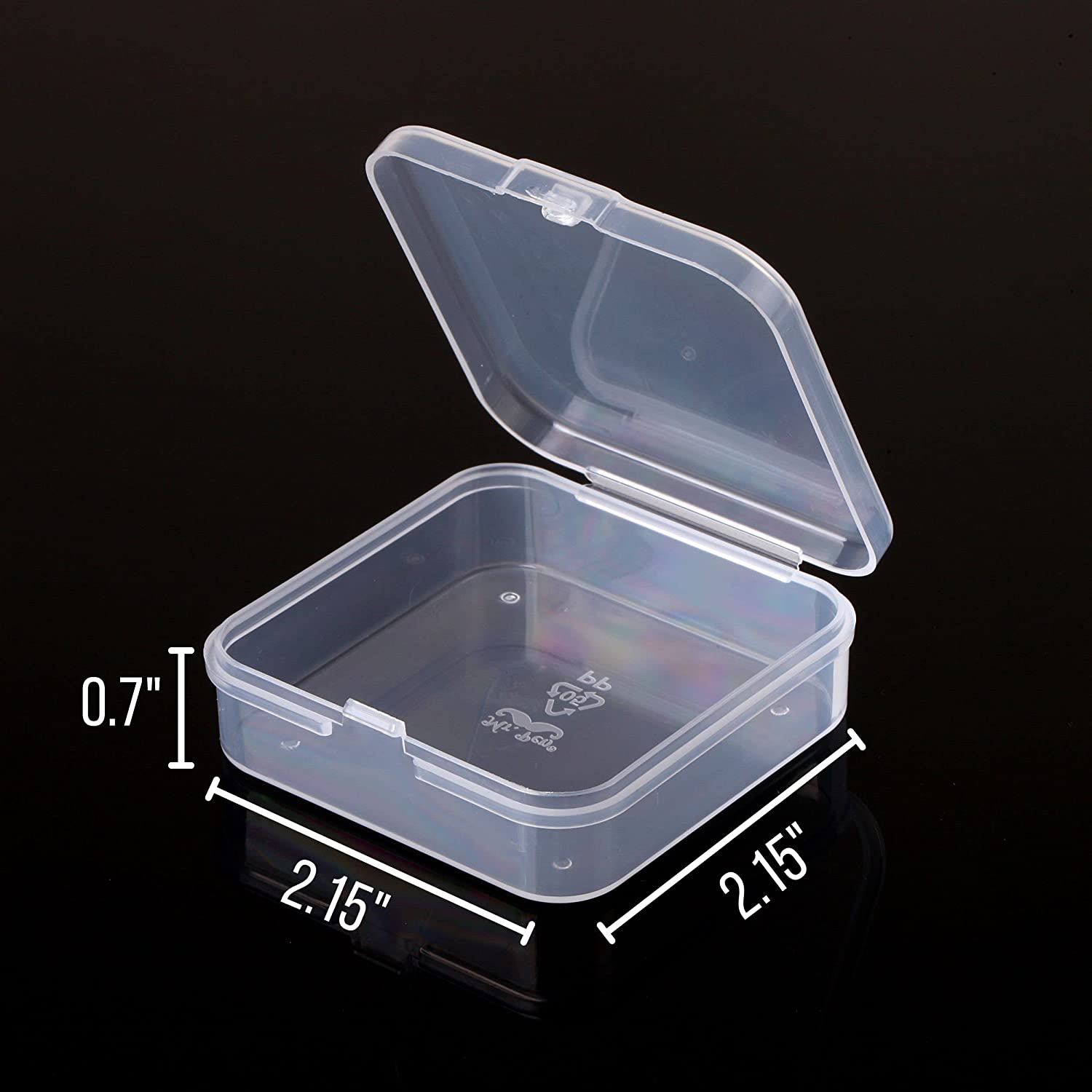 Mr. Pen- Small Plastic Containers, Clear, 12 pcs, Small Bead
