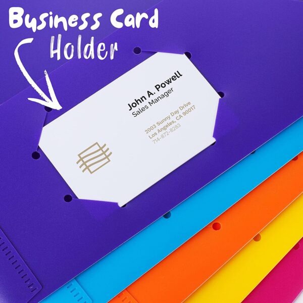 Business Card Holder with Plastic Folders