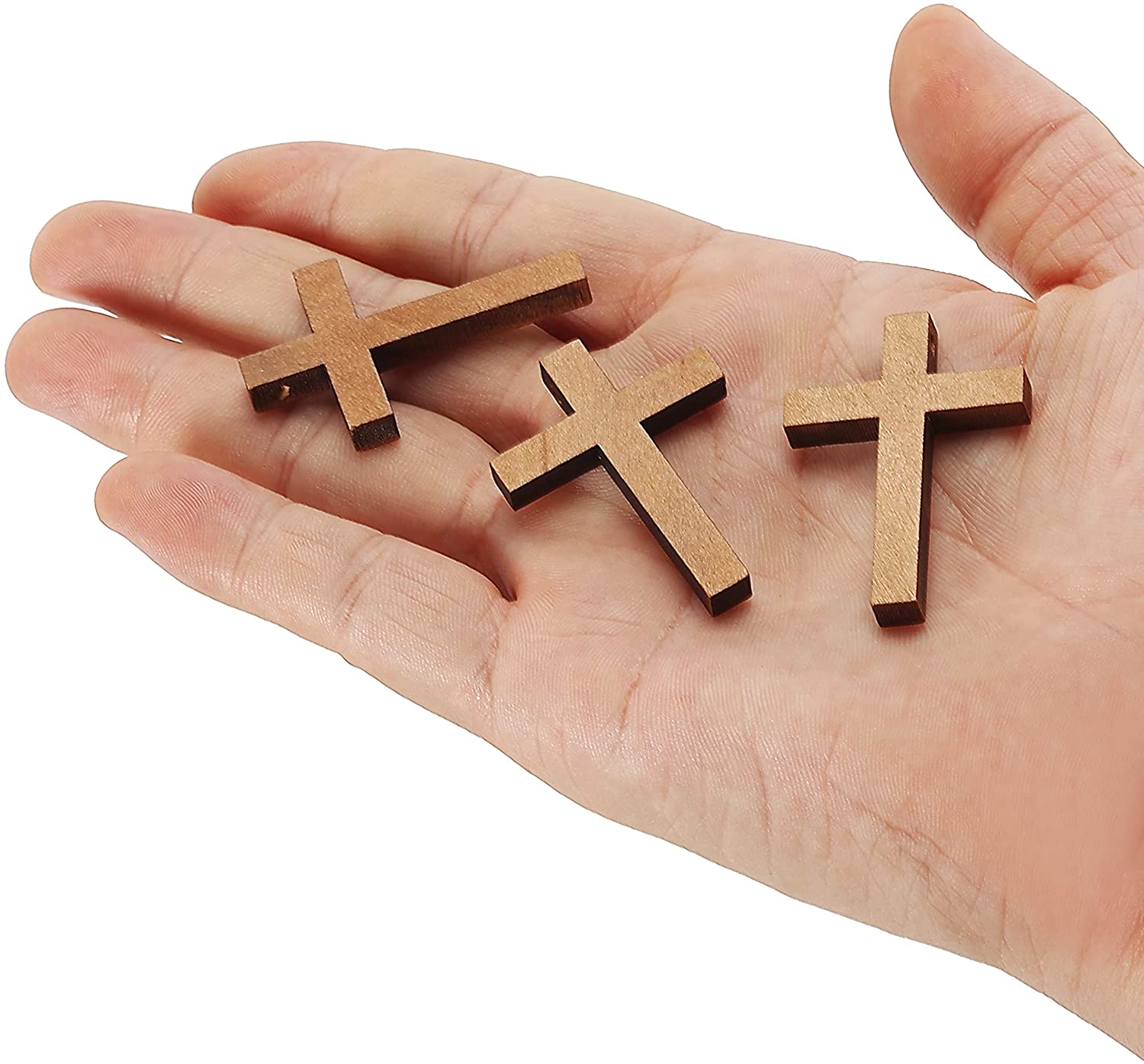 Mr. Pen- Wooden Crosses, 1.2 x 1.75 Inches, 50 Pack, Small Wooden