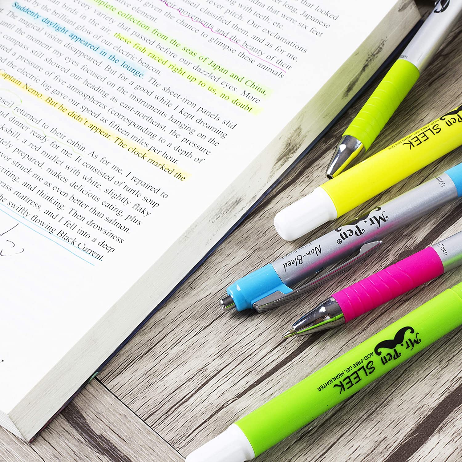 Mr. Pen- Bible Highlighters and Pens No Bleed, 8 Pack, Pastel, Gel Highlighters, Bible Pens No Bleed Through, Bible Highlighters No Bleed, Bible