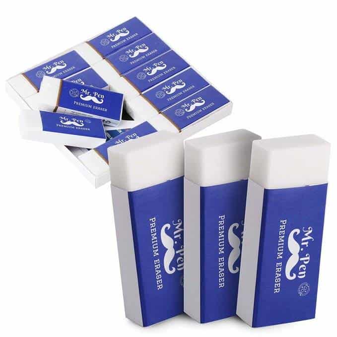 Mr. Pen- Erasers, Pack of 10, Premium Eraser, Large White Eraser