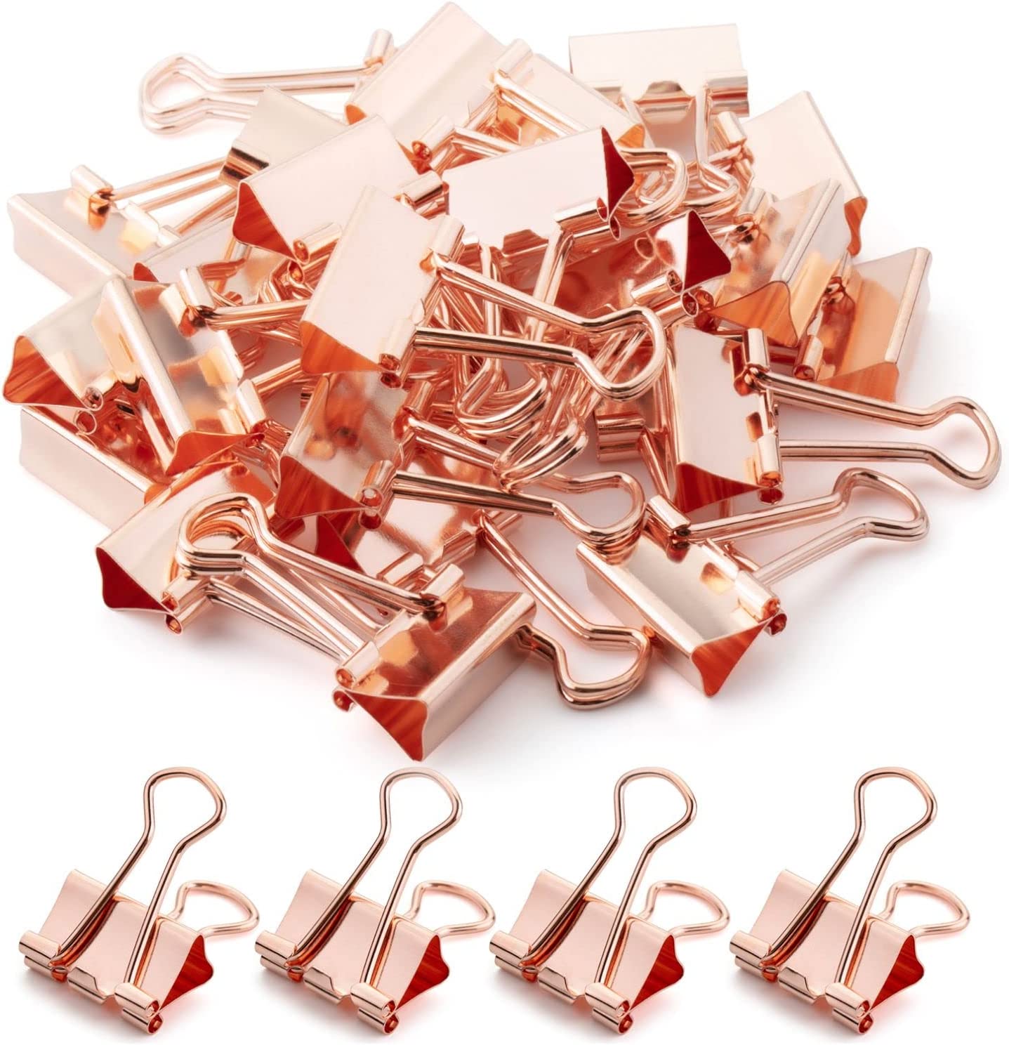 Binder Clips, Small Binder Clips, 50 Pack, 0.75 in, Rose Gold, Small Clips,  Paper Binder Clips - Mr. Pen Store