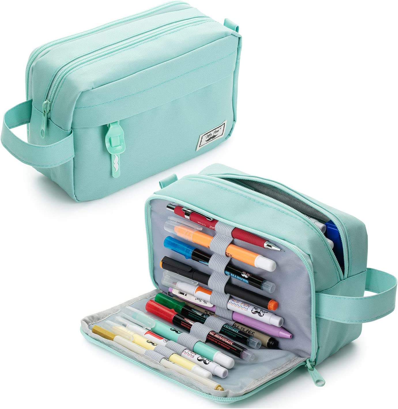 Mr. Pen- Large Capacity Pencil Case, Mint Green, Pencil Pouch, Pencil Bag, Pen  Case - Mr. Pen Store