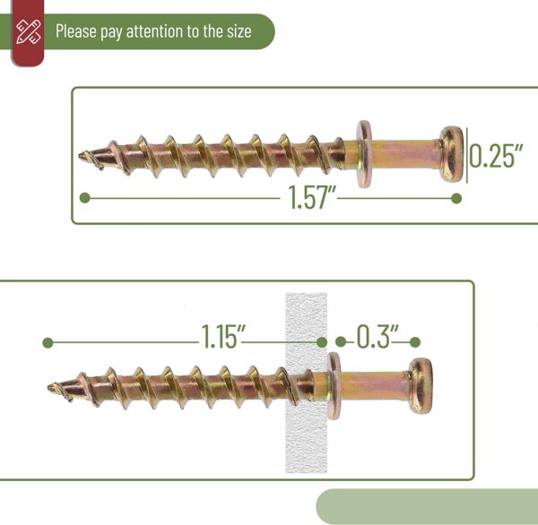 dimensions of hanging screws