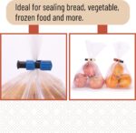 Bag Clips, 8 Pack, Squeeze and Lock Bread Bag Clips for Food Storage