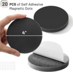 Round Magnets with Adhesive Backing, 20 Pieces