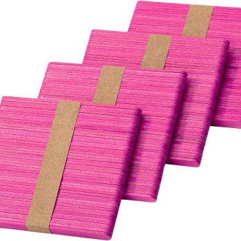 Mr. Pen Craft Sticks, 200 Pack, Pink Popsicle Stick