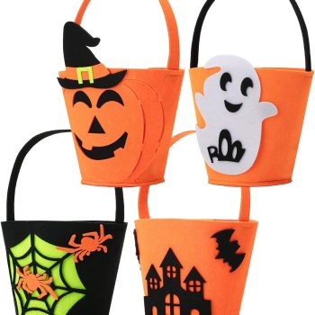 Halloween Candy Bucket, 4 Pack